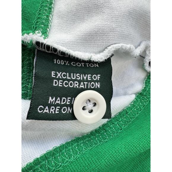 Notre Dame Striped Rugby Polo Shirt Mens Small Preppy Embroidered Smart Classic - Picture 6 of 11